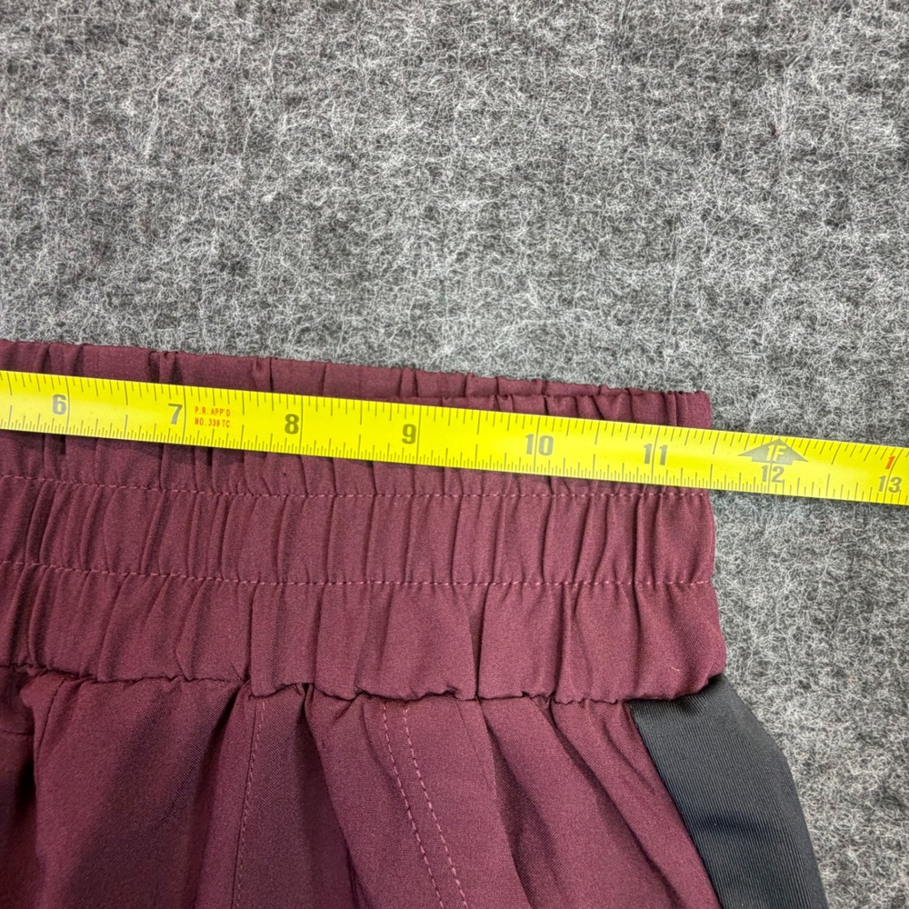 Balera Dancewear Joggers Women XSA Maroon High Waist Side Stripe 14601 - Picture 7 of 9